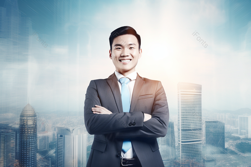 晨曦下的商务男士高清特写摄影图,高清,摄影图,摄影图片,图片大全,摄影图免费下载